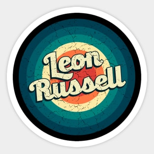 Graphic Leon Name Retro Vintage Circle Sticker